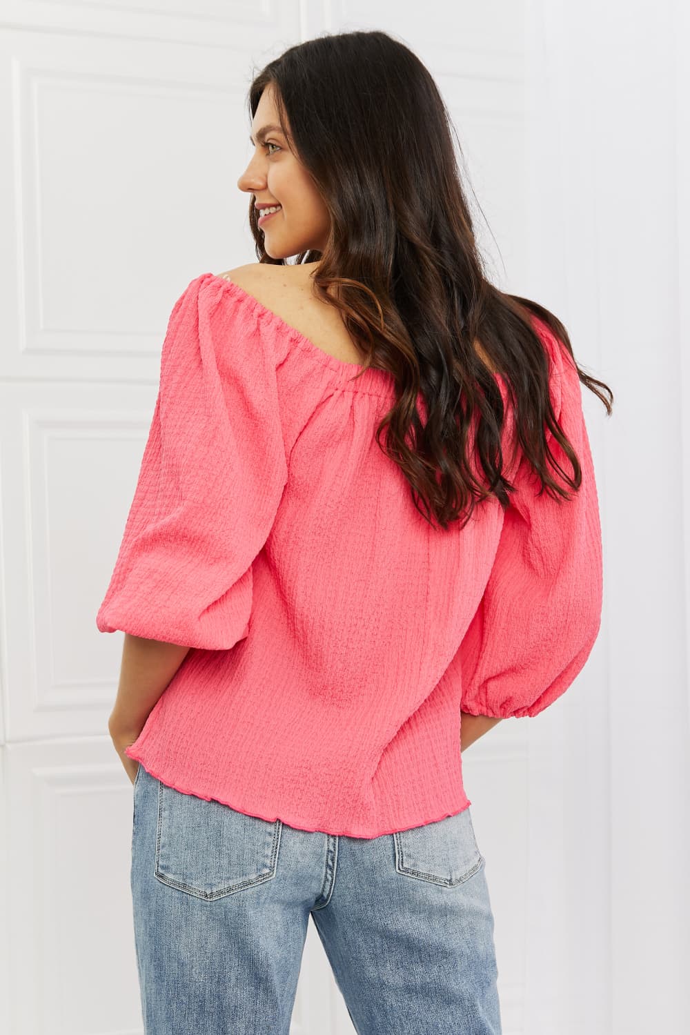 Culture Code Made For Me Full Size Long Puff Sleeve Top