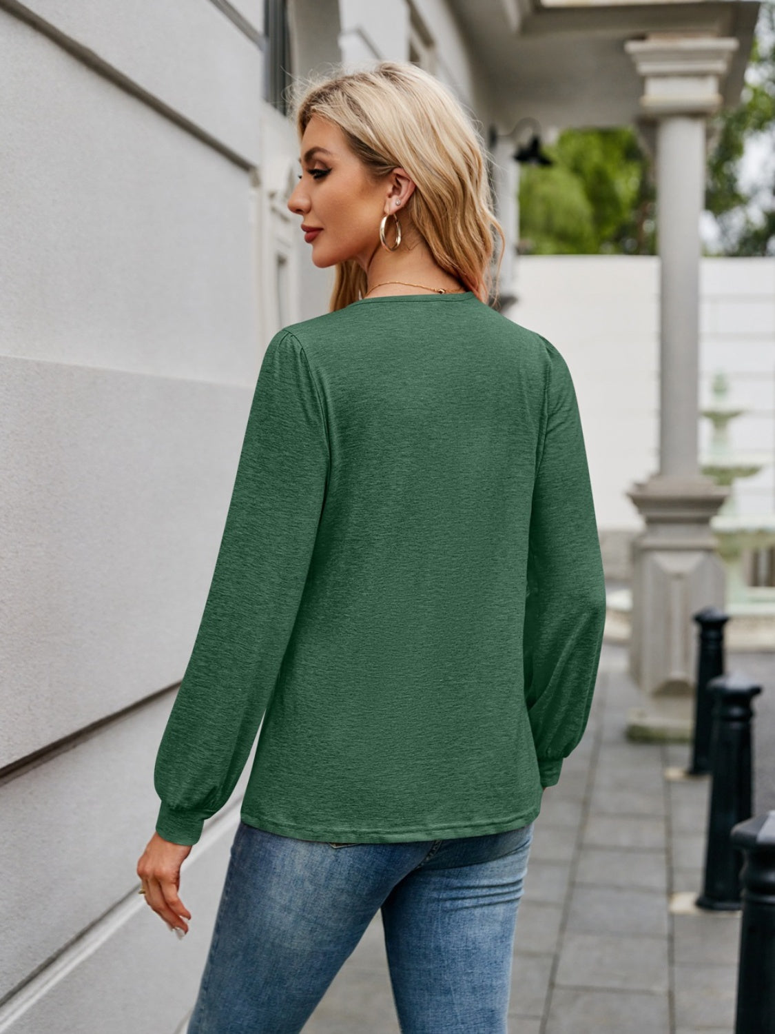 V-Neck Long Sleeve T-Shirt