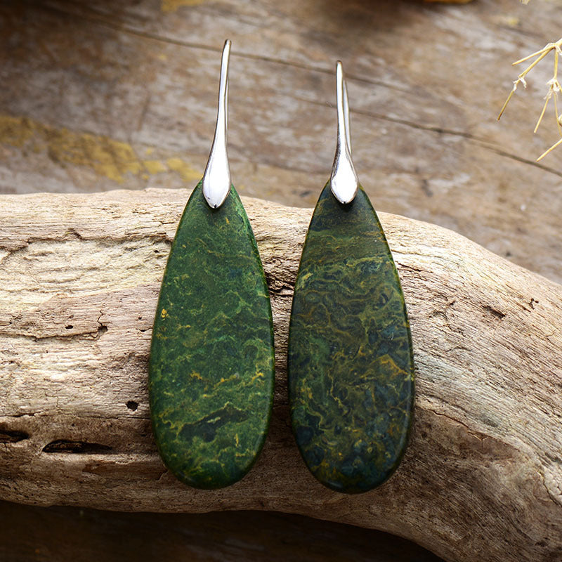 Natural Stone Waterdrop Shape Earrings