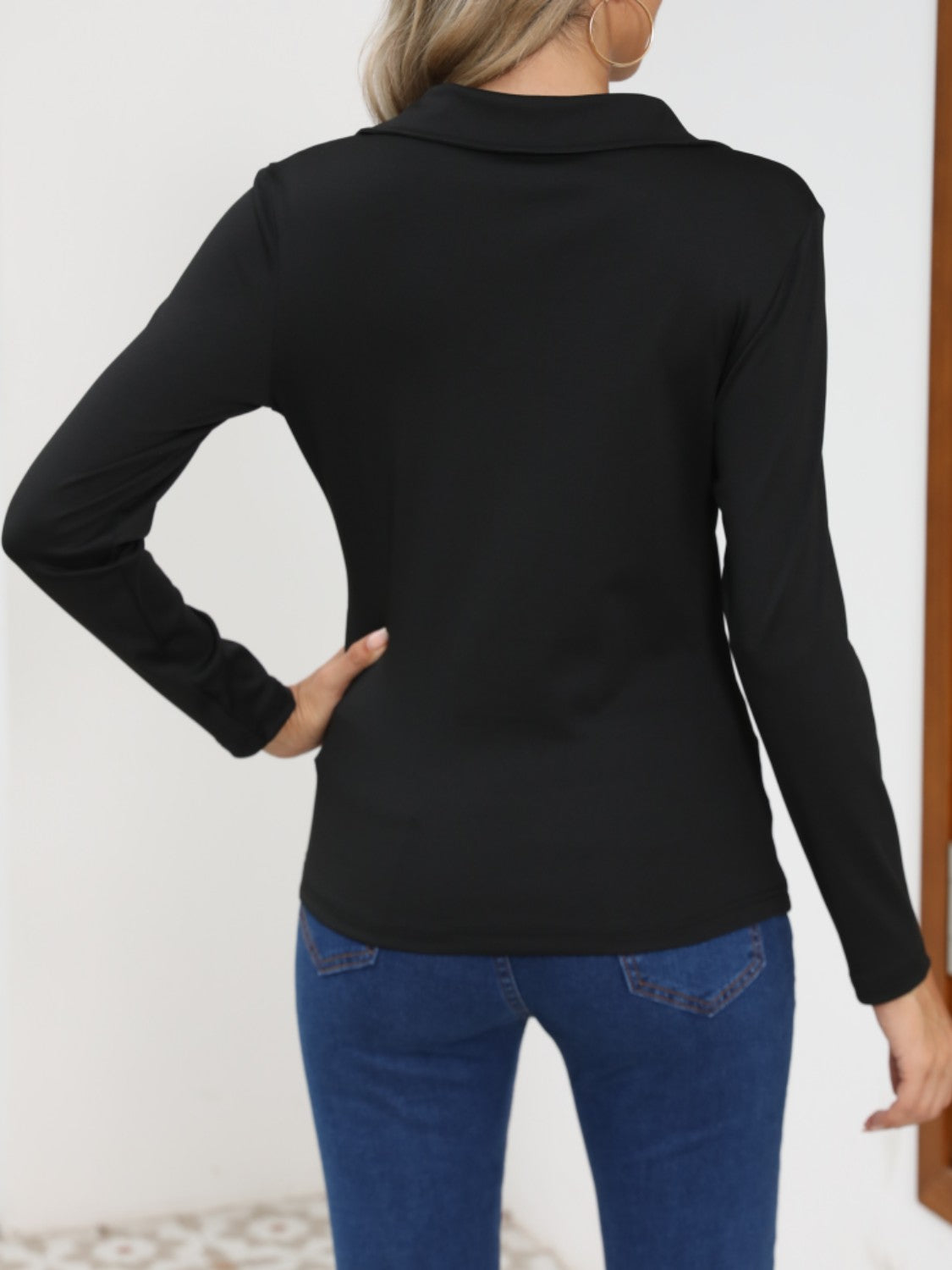 Johnny Collar Long Sleeve T-Shirt