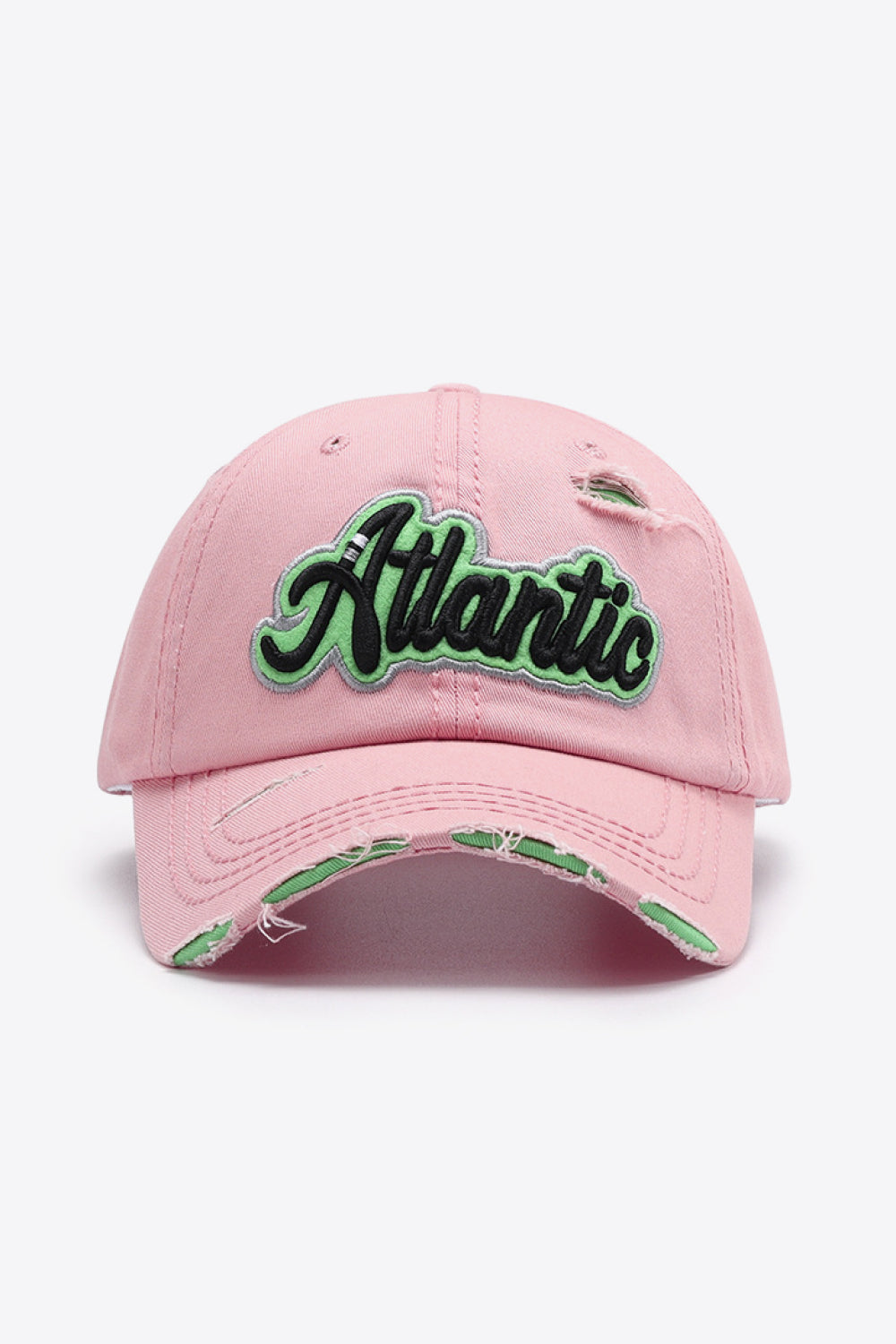 ATLANTIC Graphic Distressed Baseball Cap