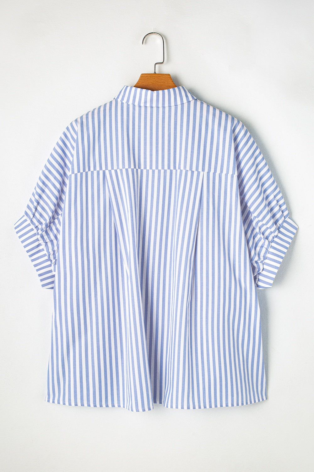 Striped Collared Neck Half Sleeve Shirt