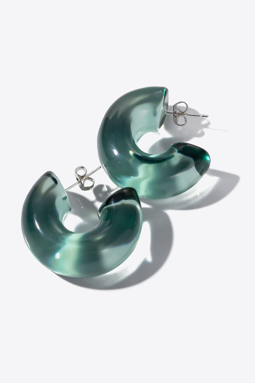 Resin C-Hoop Earrings