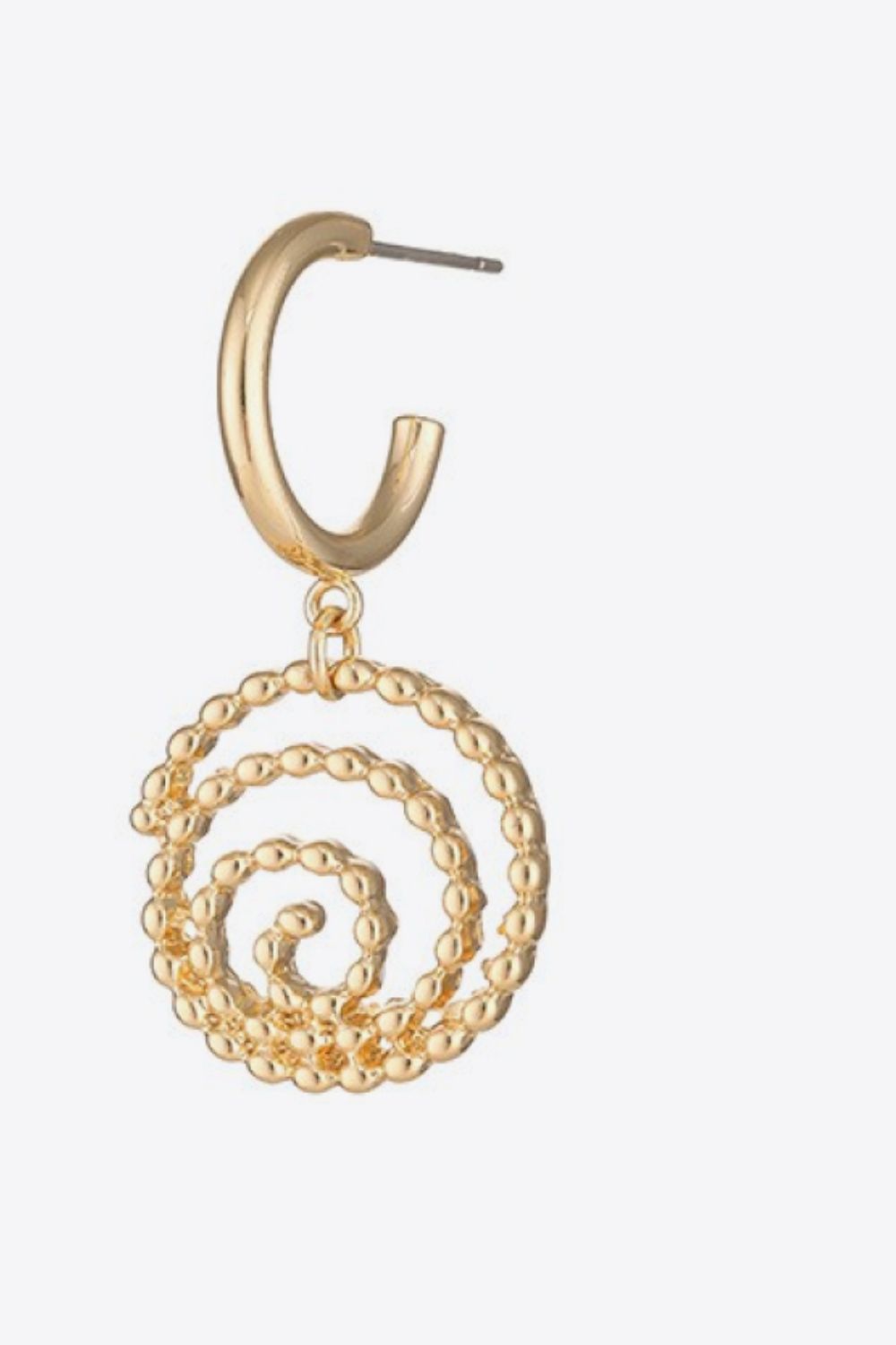 18K Gold-Plated Alloy Spiral Earrings