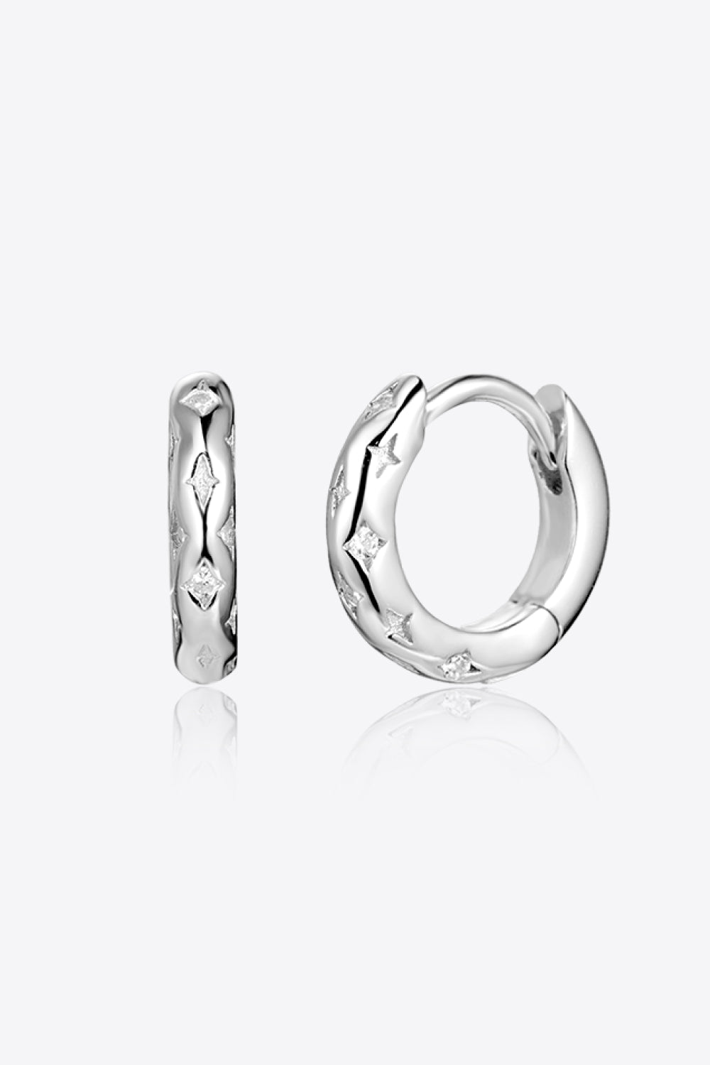 925 Sterling Silver Huggie Earrings